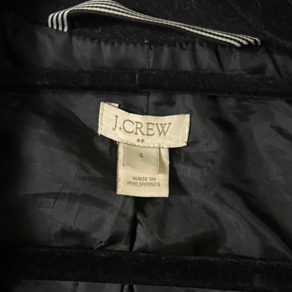 J. Crew Women's Elegant Black Pea Coat - Picture 2 of 7